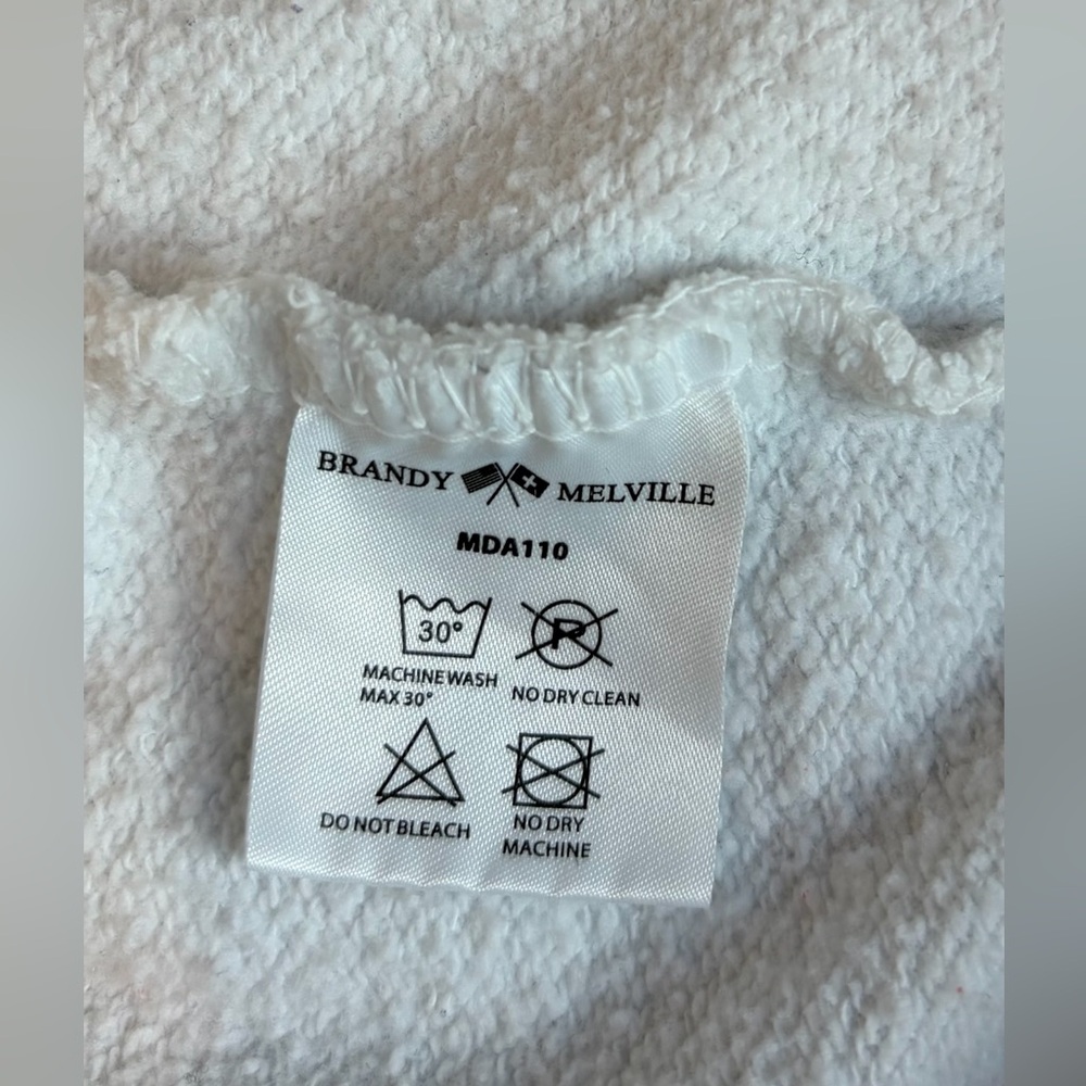 Brandy Melville :XL White Women's Butterfly Embroidered Hoodie - Picture 8 of 10